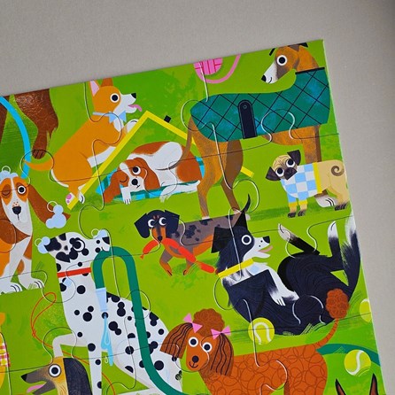 36pc Floor Jigsaw Puzzle - Playful Pups 36pc Floor Jigsaw Puzzle - Playful Pups