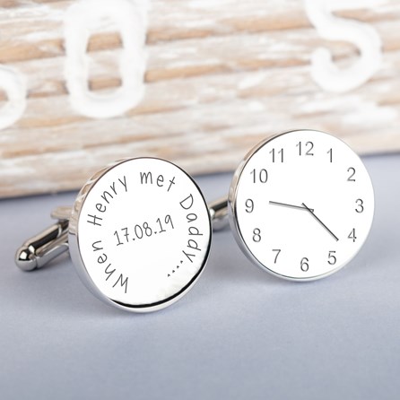 Meeting Daddy Silver Cufflinks Meeting Daddy Silver Cufflinks