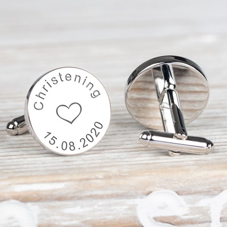 Christening Day Silver Cufflinks Christening Day Silver Cufflinks