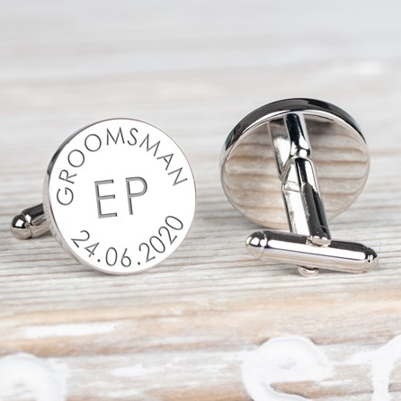 Personalised Wedding Initial Cufflinks Personalised Wedding Initial Cufflinks
