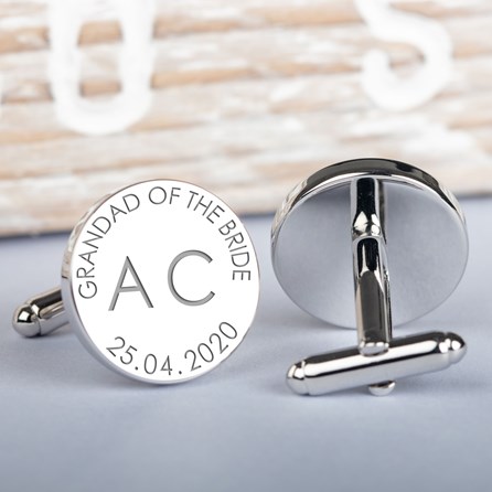 Personalised Wedding Initial Cufflinks Personalised Wedding Initial Cufflinks