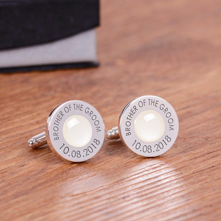 Personalised Wedding Role And Date Cufflinks Personalised Wedding Role And Date Cufflinks