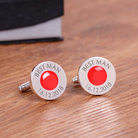 Personalised Wedding Role And Date Cufflinks Personalised Wedding Role And Date Cufflinks
