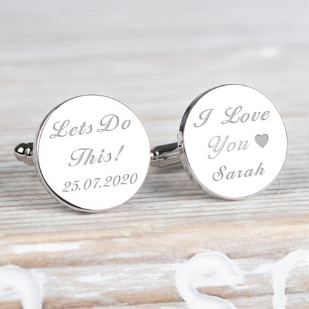 Personalised 'Let's Do This' Wedding Cufflinks Personalised 'Let's Do This' Wedding Cufflinks