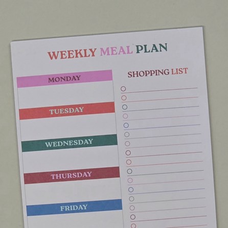 A5 Meal Planner & Shopping List - Work Hard, Play Nice A5 Meal Planner & Shopping List - Work Hard, Play Nice