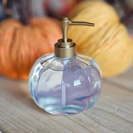 Amber Saffron Glass Pumpkin Bottle Hand Wash Amber Saffron Glass Pumpkin Bottle Hand Wash