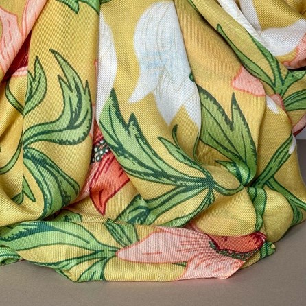 Anemone Print Scarf in Yellow Anemone Print Scarf in Yellow
