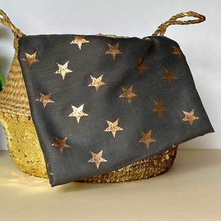 Antique Stars Print Scarf in Charcoal Grey Antique Stars Print Scarf in Charcoal Grey