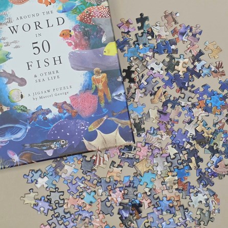 Around the World in 50 Fish 1000-piece Jigsaw Puzzle Around the World in 50 Fish 1000-piece Jigsaw Puzzle