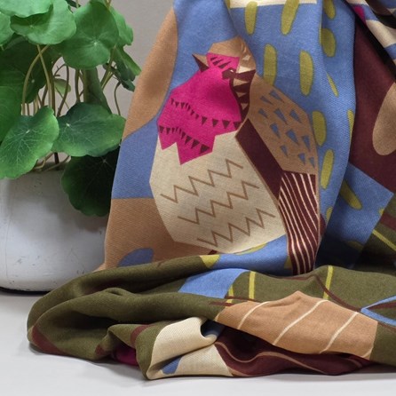 Autumnal Hedgerow Print Scarf