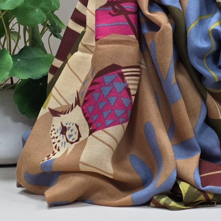 Autumnal Hedgerow Print Scarf