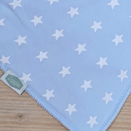 Bandana Dribble Bib - Blue with White Stars