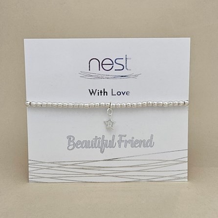 'Beautiful Friend' Beaded Charm Bracelet 'Beautiful Friend' Beaded Charm Bracelet