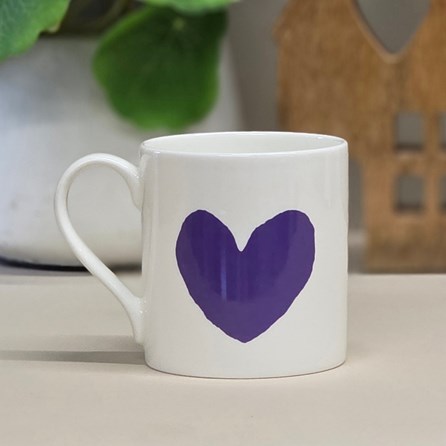Big Violet Heart Mug