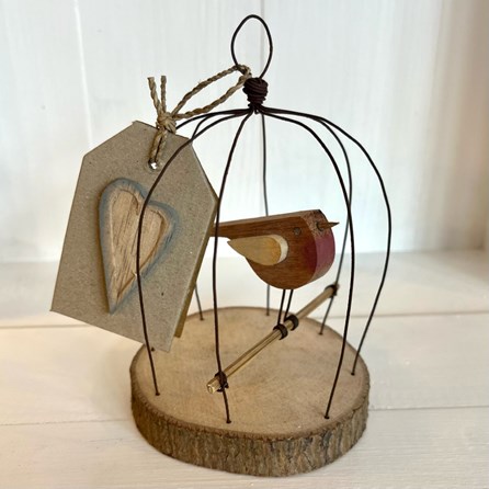 Bird in a Rusty Wire Cage Bird in a Rusty Wire Cage