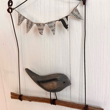 Blackbird on a Swing Hanging Decoration Blackbird on a Swing Hanging Decoration