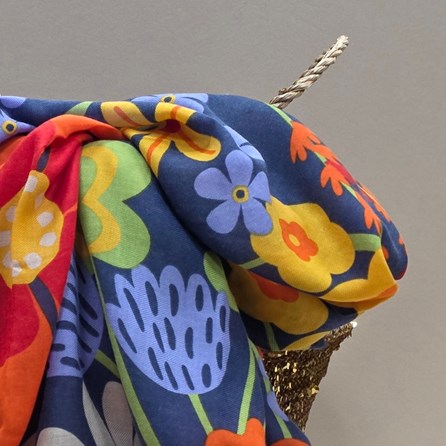 Bold Nordic Flower Meadow Print Scarf
