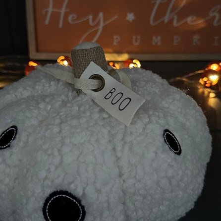 'Boo!' Halloween Fleece Pumpkin Door Stop 'Boo!' Halloween Fleece Pumpkin Door Stop