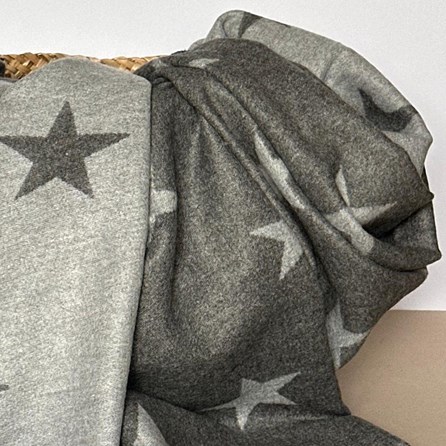 Cashmere Blend Star Scarf in Grey Cashmere Blend Star Scarf in Grey