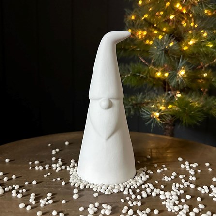 Ceramic LED White Gonk Decoration Ceramic LED White Gonk Decoration