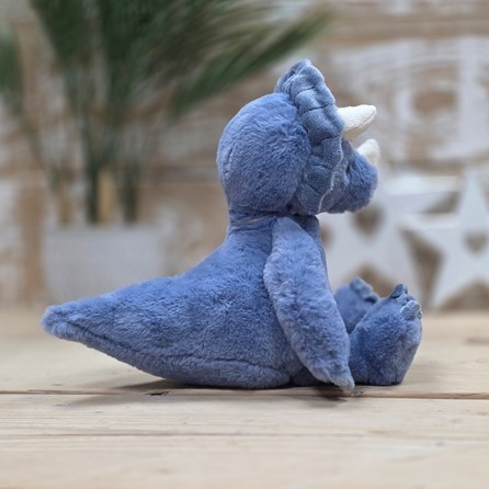 Charlie Bears Troy Triceratops Denim Blue
