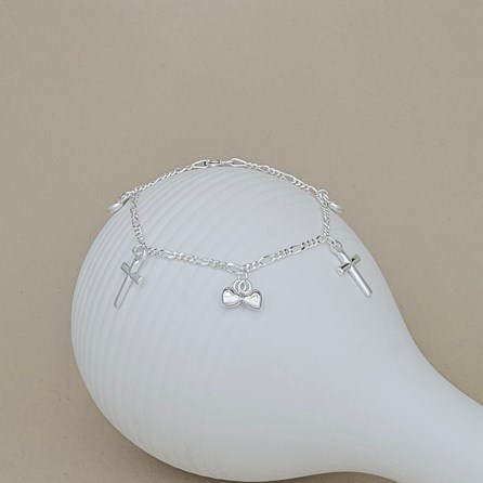 Children's First Holy Communion Cross And Heart Bracelet Children's First Holy Communion Cross And Heart Bracelet