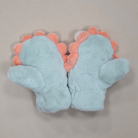 Children's Fluffy Cute Lion Mittens Ice Blue