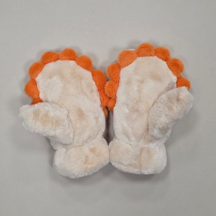 Children's Fluffy Cute Lion Mittens in Cream