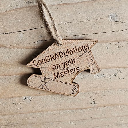 'ConGRADulations On Your Masters' Decoration and Card 'ConGRADulations On Your Masters' Decoration and Card