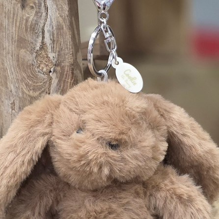 Cookie The Plush Dark Brown Bunny Keyring