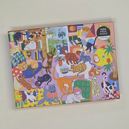 Cozy Cat Club 1000 Piece Jigsaw Puzzle Cozy Cat Club 1000 Piece Jigsaw Puzzle