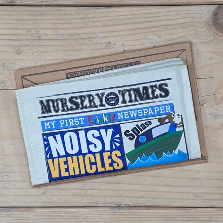 Crinkly Cloth Baby Newspaper Book - Noisy Vehicles Crinkly Cloth Baby Newspaper Book - Noisy Vehicles