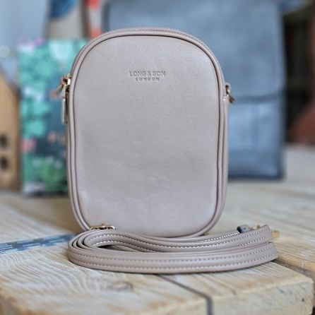 Cross Body Double Zip Bag in Khaki Cross Body Double Zip Bag in Khaki