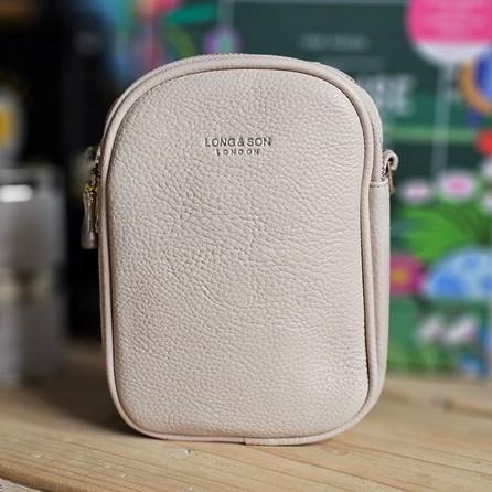 Double Zip Cross Body Bag in Beige Double Zip Cross Body Bag in Beige