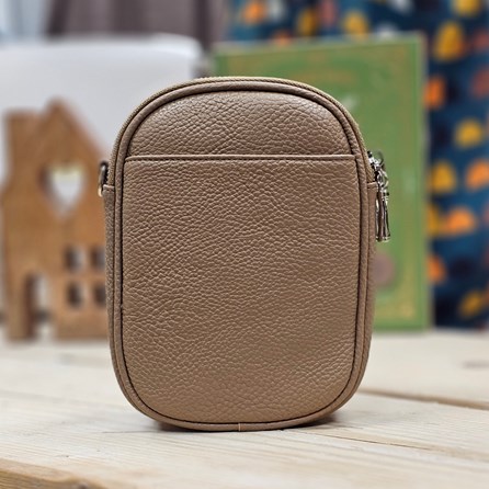 Double Zip Cross Body Bag in Dark Khaki Double Zip Cross Body Bag in Dark Khaki