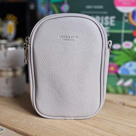 Double Zip Cross Body Bag in Light Grey Double Zip Cross Body Bag in Light Grey