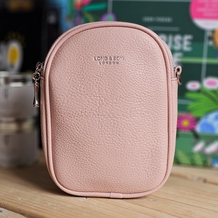 Double Zip Cross Body Bag in Light Pink Double Zip Cross Body Bag in Light Pink