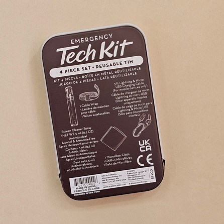 Emergency 4-piece Tech Kit Tin Emergency 4-piece Tech Kit Tin