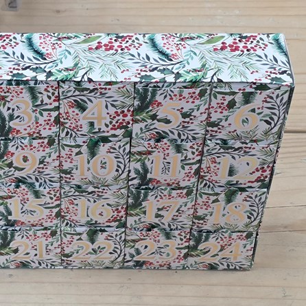 Fill Your Own Advent Boxes With Tray - Festive Foliage