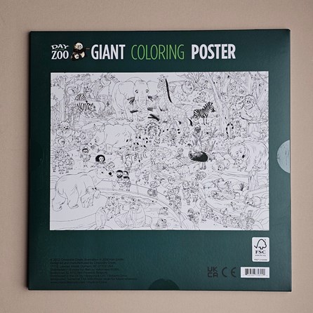 Giant Colouring Poster - Day At The Zoo Giant Colouring Poster - Day At The Zoo