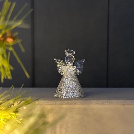 Glass Mottled Skirt Angel Hanging Christmas Decoration Glass Mottled Skirt Angel Hanging Christmas Decoration