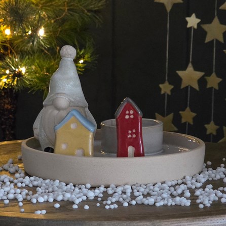 Gonk Ceramic Scene Tea Light Holder Gonk Ceramic Scene Tea Light Holder