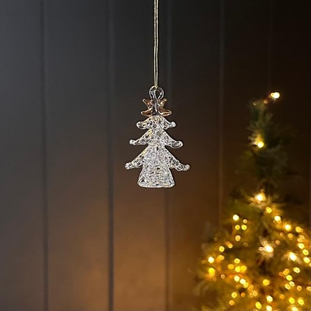 Hanging Gold & Clear Christmas Tree Decoration Hanging Gold & Clear Christmas Tree Decoration