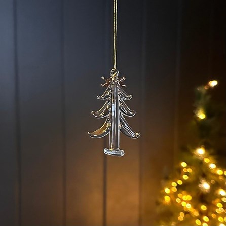 Hanging Gold & Clear Christmas Tree Decoration Hanging Gold & Clear Christmas Tree Decoration