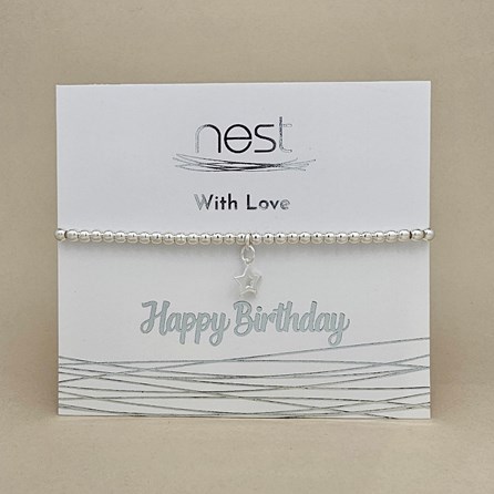 'Happy Birthday' Beaded Charm Bracelet 'Happy Birthday' Beaded Charm Bracelet