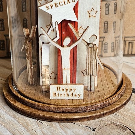 Happy Birthday Cloche Figurine Happy Birthday Cloche Figurine