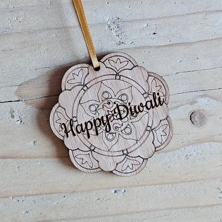 'Happy Diwali' Hanging Decoration and Card 'Happy Diwali' Hanging Decoration and Card