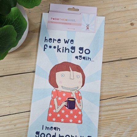 'Here We F**king Go Again' Tea Towel 'Here We F**king Go Again' Tea Towel