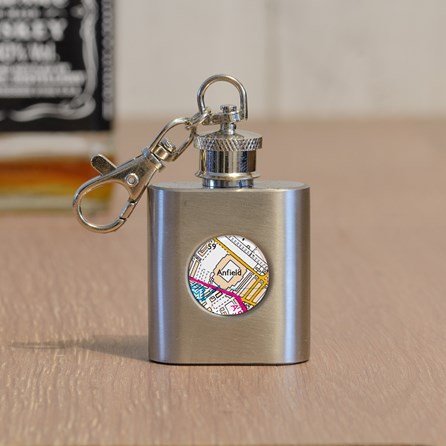 Personalised Football Hip Flask And Keyring Personalised Football Hip Flask And Keyring