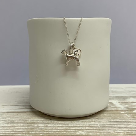 Personalised Schnauzer Dog Sterling Silver Necklace Personalised Schnauzer Dog Sterling Silver Necklace